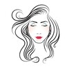 © captainvector - face of a woman with closed eyes