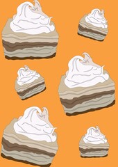 Wall Mural - cake slices background