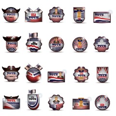 Wall Mural - usa vote labels