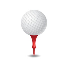 Poster - golf ball on tee