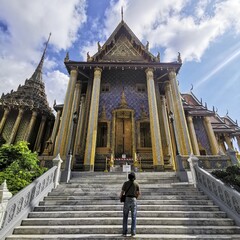 city tour at temple in bangkok thailand