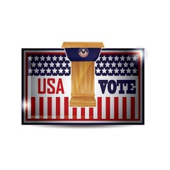 Wall Mural - usa vote label