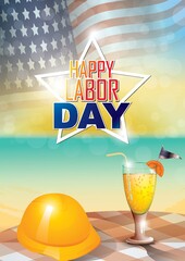 Wall Mural - us labor day poster