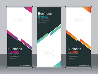 business banner roll up set,standee banner template,modern banner.