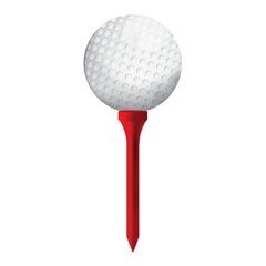 Canvas Print - golf ball on tee