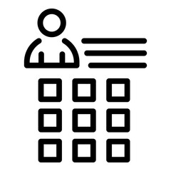 Poster - Data personal information icon. Outline data personal information vector icon for web design isolated on white background