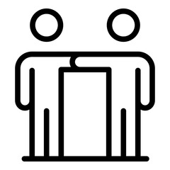 Poster - Friendship skill icon. Outline friendship skill vector icon for web design isolated on white background