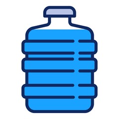 Poster - Filtered water bottle icon. Outline filtered water bottle vector icon for web design isolated on white background