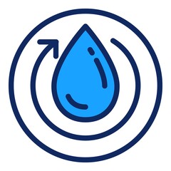 Poster - Recycle water filter icon. Outline recycle water filter vector icon for web design isolated on white background