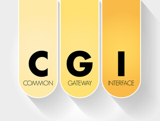 Poster - cgi - common gateway interface acronym, technology concept background