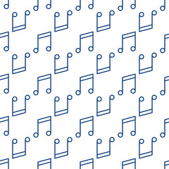 Aufkleber - Music vector Seamless Pattern or Background with Musical Note icon