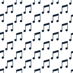 Aufkleber - Musical Note vector simple seamless music background or pattern