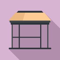 Poster - Park gazebo icon. Flat illustration of park gazebo vector icon for web design