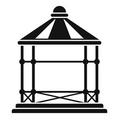 Wall Mural - Structure gazebo icon. Simple illustration of structure gazebo vector icon for web design isolated on white background