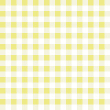 Yellow Gingham Check Seamless Pattern. Abstract Geometric Background For Fabric, Textile, Wrapping Paper, Scrapbooking. Surface Pattern Design.