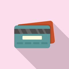 Sticker - Credit card loan icon. Flat illustration of credit card loan vector icon for web design