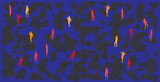 navy blue abstraction of people