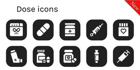 Poster - dose icon set