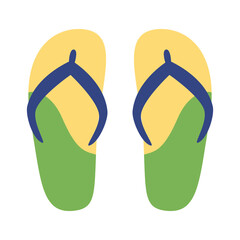 Poster - flip flops flat style icon