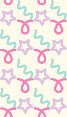 Poster - Summer. Colors.  symbols. loop. Pattern without seams