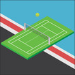 Isometric Tennis Sport Court Illustration VectorWeb