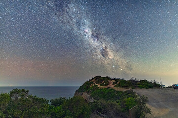 Wall Mural - coastal headland with the stars