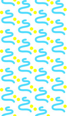 Poster - Seamless bright summer pattern with  dot and   doodle.