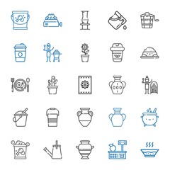 Canvas Print - pot icons set