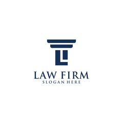 Wall Mural - Initial L for law firm Logo design template