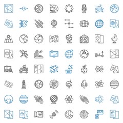 Wall Mural - orbit icons set