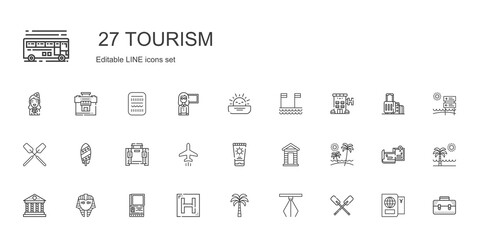 Canvas Print - tourism icons set