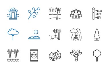 Sticker - tree icons set