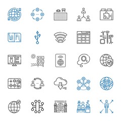 Poster - connect icons set