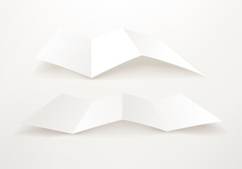 Poster - White paper brochure vector mockup