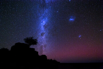 Milky Way with aurora