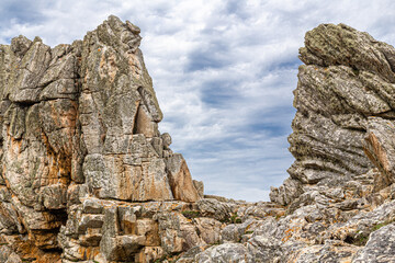 Wall Mural - rocky coast of the island of Ouessant, off Brittany