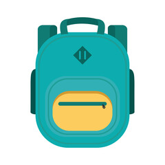 Sticker - school bag equipment isolated icon