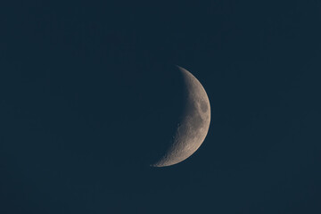 Wall Mural - crescent moon on dark night sky