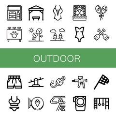 Poster - outdoor icon set