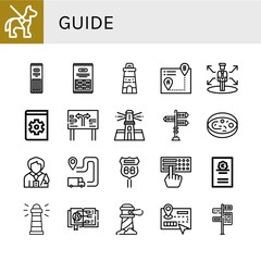 Poster - Set of guide icons