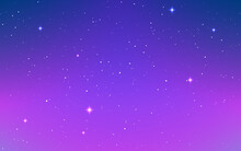 Space Background. Color Milky Way. Purple Cosmos With Shining Stars. Colorful Galaxy With Stardust And Nebula. Magic Starry Sky. Trendy Vector Illustration