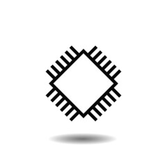Poster - cpu icon with shadow