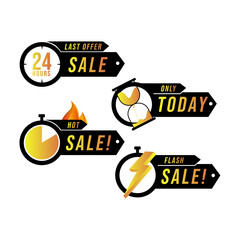 Poster - Banner sale design vector collection isolated on white background