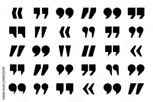 Fotomural Quotation marks vector collection