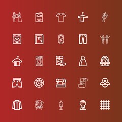 Wall Mural - Editable 25 dress icons for web and mobile