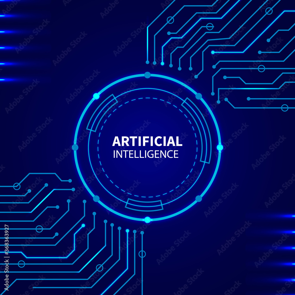 Abstract artificial intelligence template Stock Vector | Adobe Stock