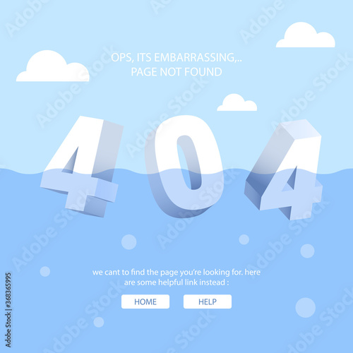 404 error concept with water © Freepik