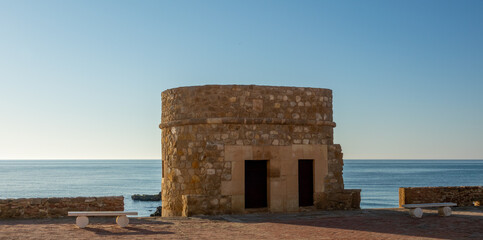 Wall Mural - Torre de la Mata is an old watchtower at the coast originally built  in 14th century.