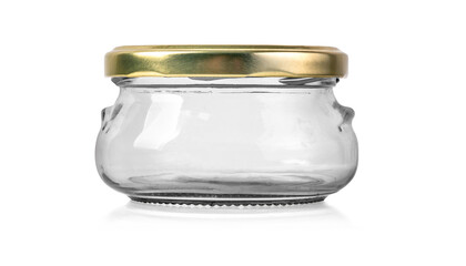 Wall Mural - glass jar isolated on white background