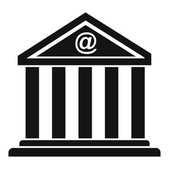 Poster - loan bank building icon. simple illustration of loan bank building vector icon for web design isolat